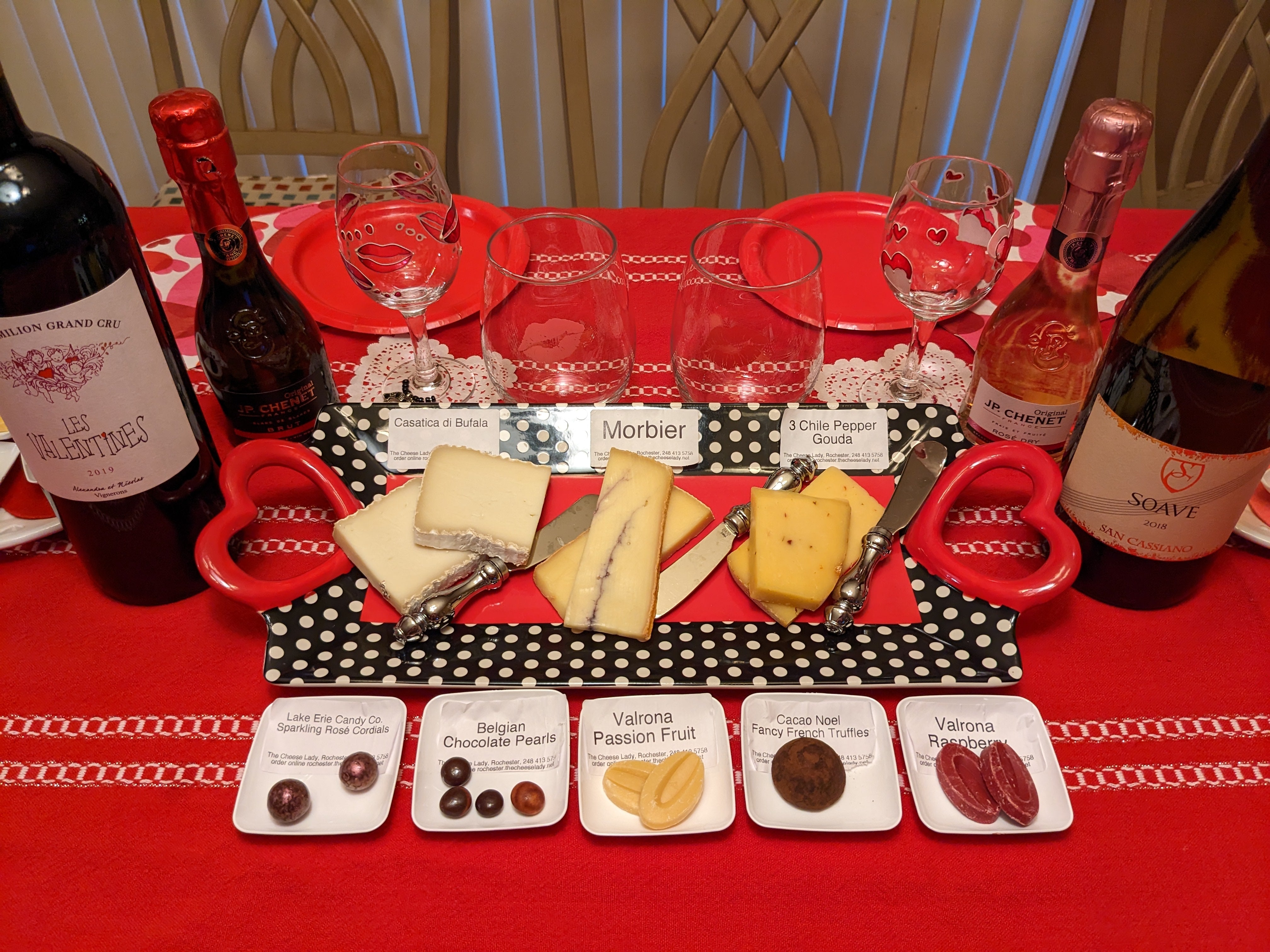 Virtual Cheese and Wine Tasting Celebrating Valentine's Day !