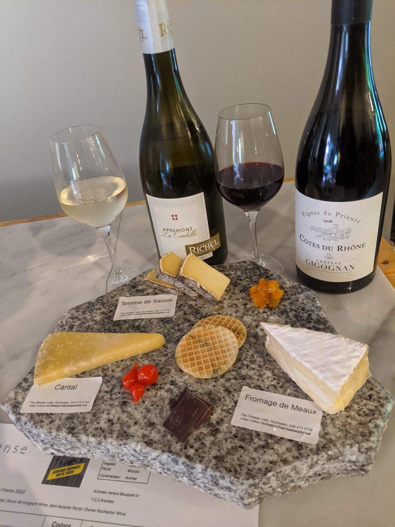 Virtual Wine and Cheese tasting featuring Springtime in Paris April 12